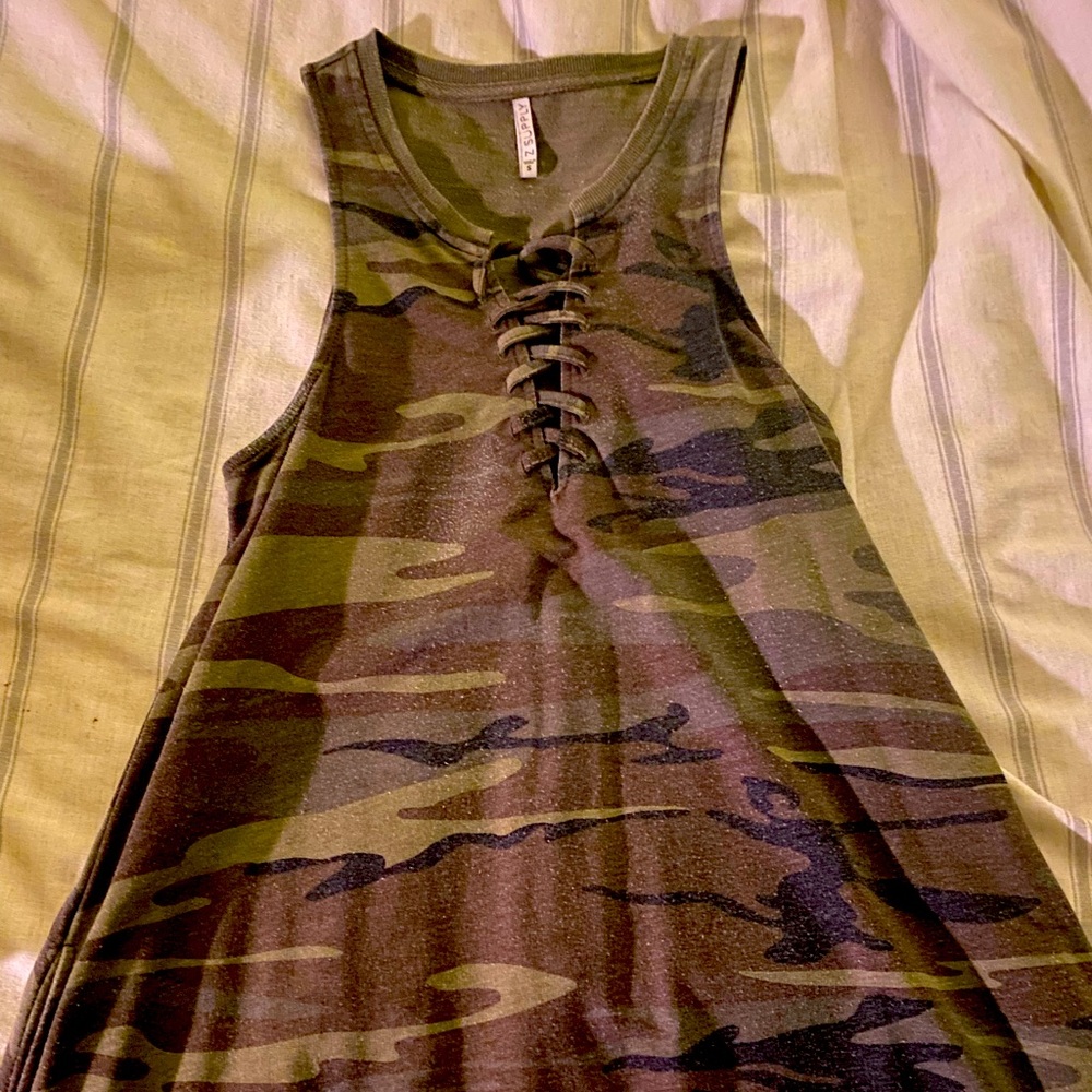 Camouflage boutique dress size small
